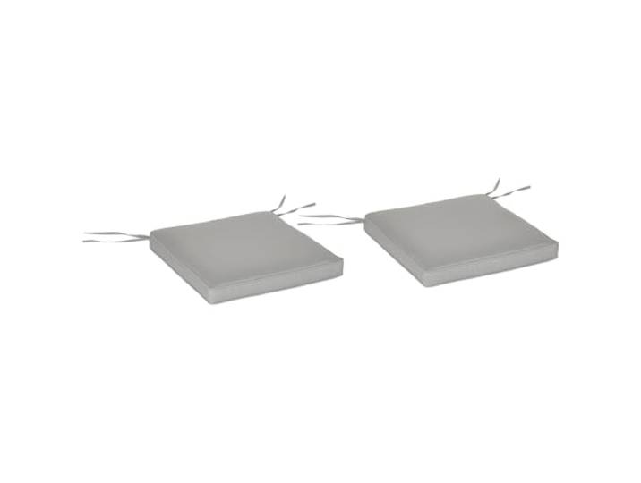 Outsunny Lot de 2 Coussins de Chaise de Jardin 45L x 45l cm Gris Clair Galette de Chaise Extérieur\, Coussins d'assise déhoussables\, Rembourrage 5 cm\, Tissu Polyester
