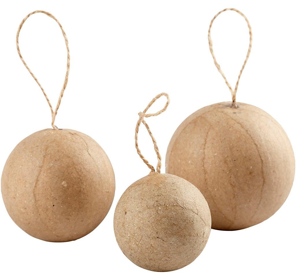Creativ Company Kerstornament Beige Papier 6 stuks
