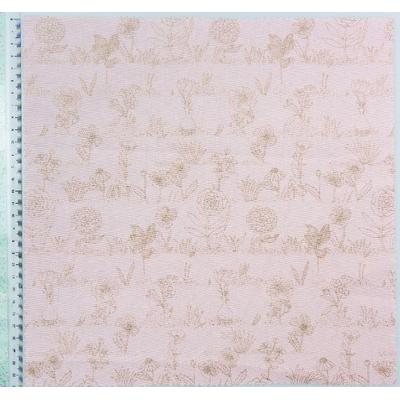 Stoff Puder, Pflanzen Metallic 50 x 140 cm
