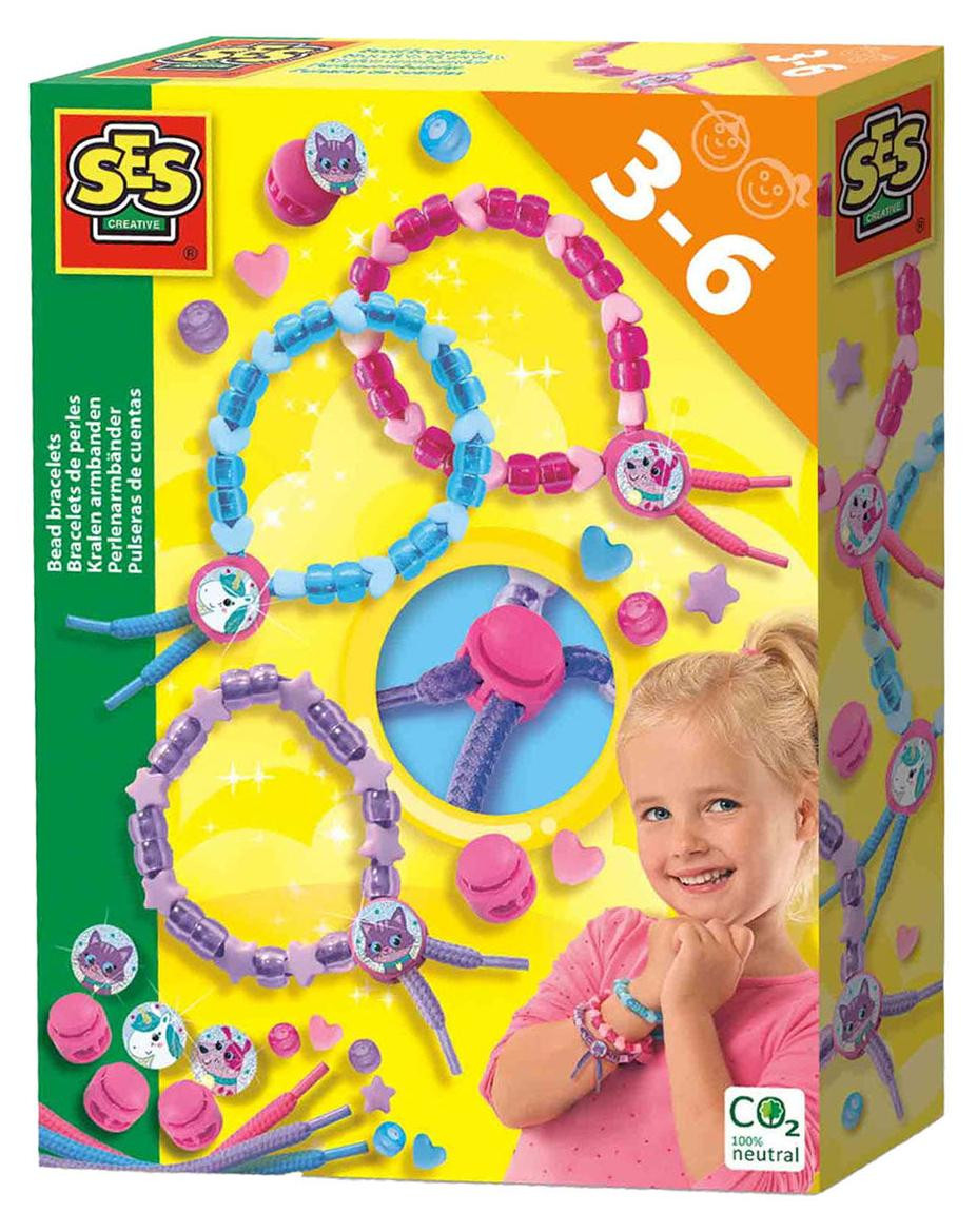 SES Creative 14047 Set om armbanden te maken voor kinderen, Meerdere kleuren