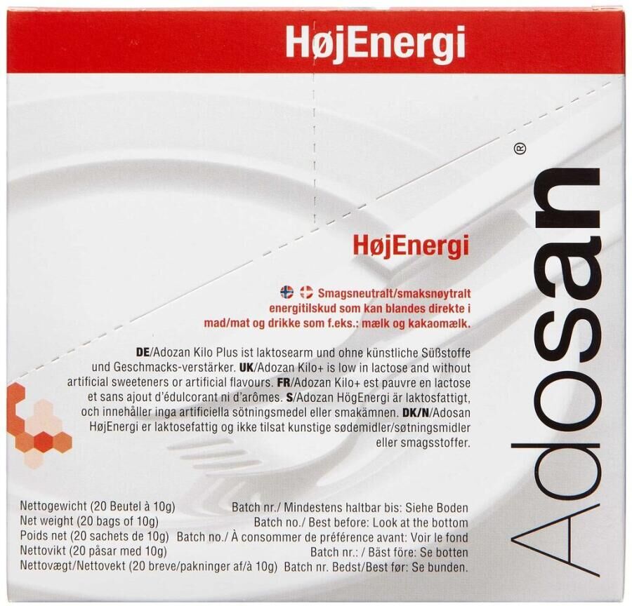 Adozan Adosan Pulver HøjEnergi 20 x 10 g