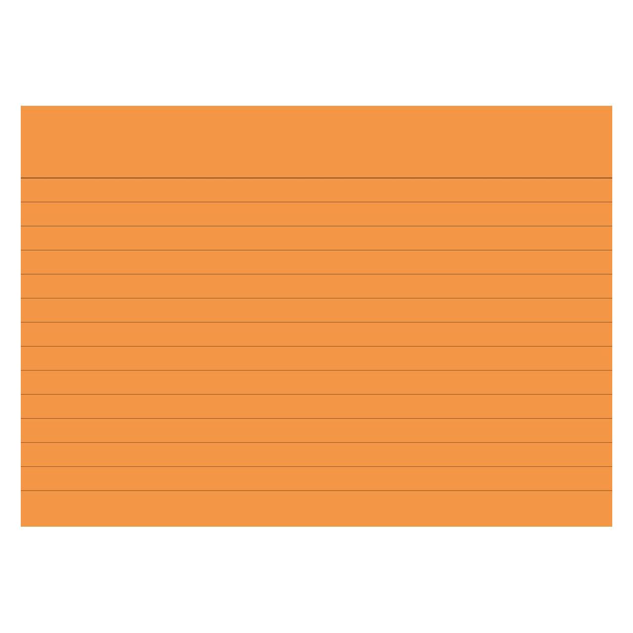 Brunnen Karteikarte DIN A6 quer liniert orange 100 St./Pack. (A6, 180 g/m²) (102260140)