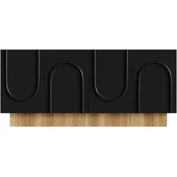 STILVORA Sideboard Spanplatte Schwarz-Holzoptik 160x38x75 cm, 4 Türen, matte Front