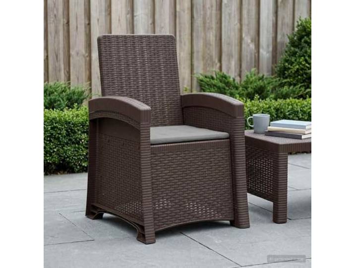 HPUYRFG Liegesessel Garten Rattan-Optik Braun Hellgrau PP Verstellbar 3-fach verstellbar, wetterbeständig, leicht beweglich, für Terrasse und Balkon