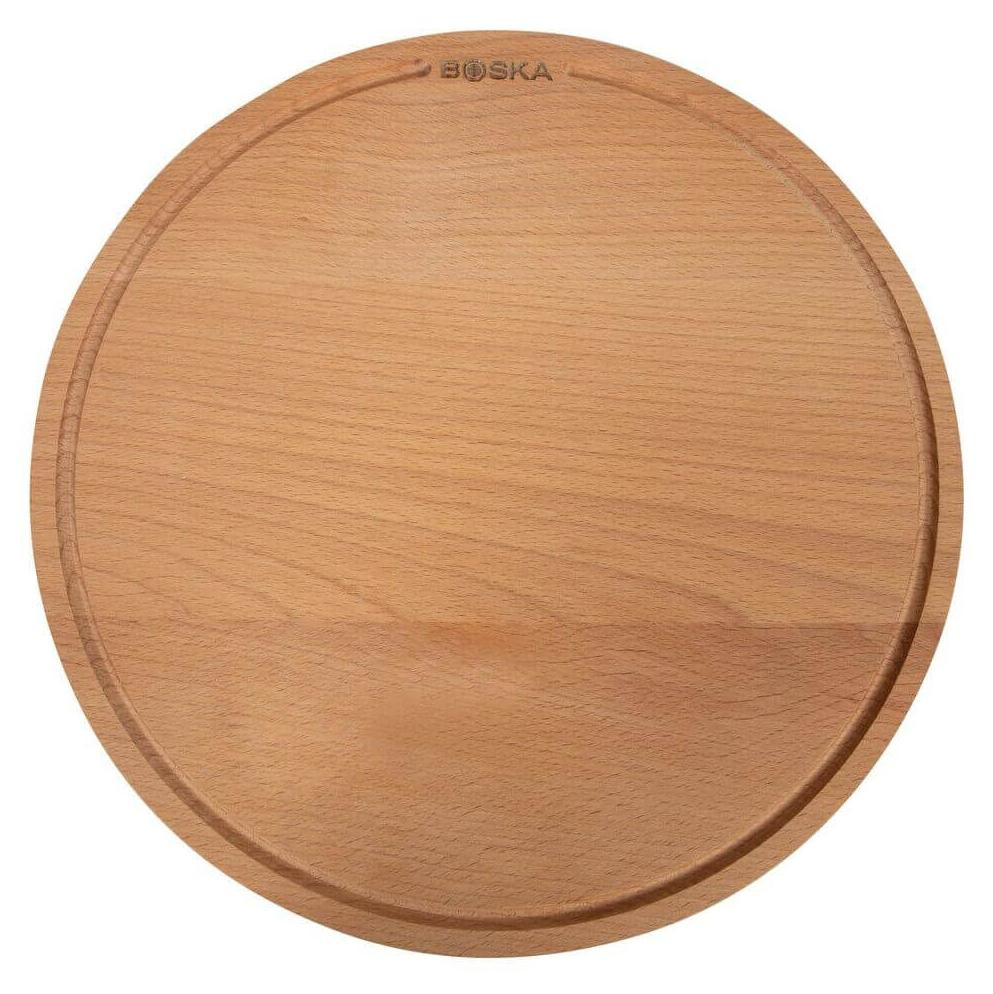 Dripio Pizzabak van beukenhout, rond, diameter: 34 cm, met opvangrooster