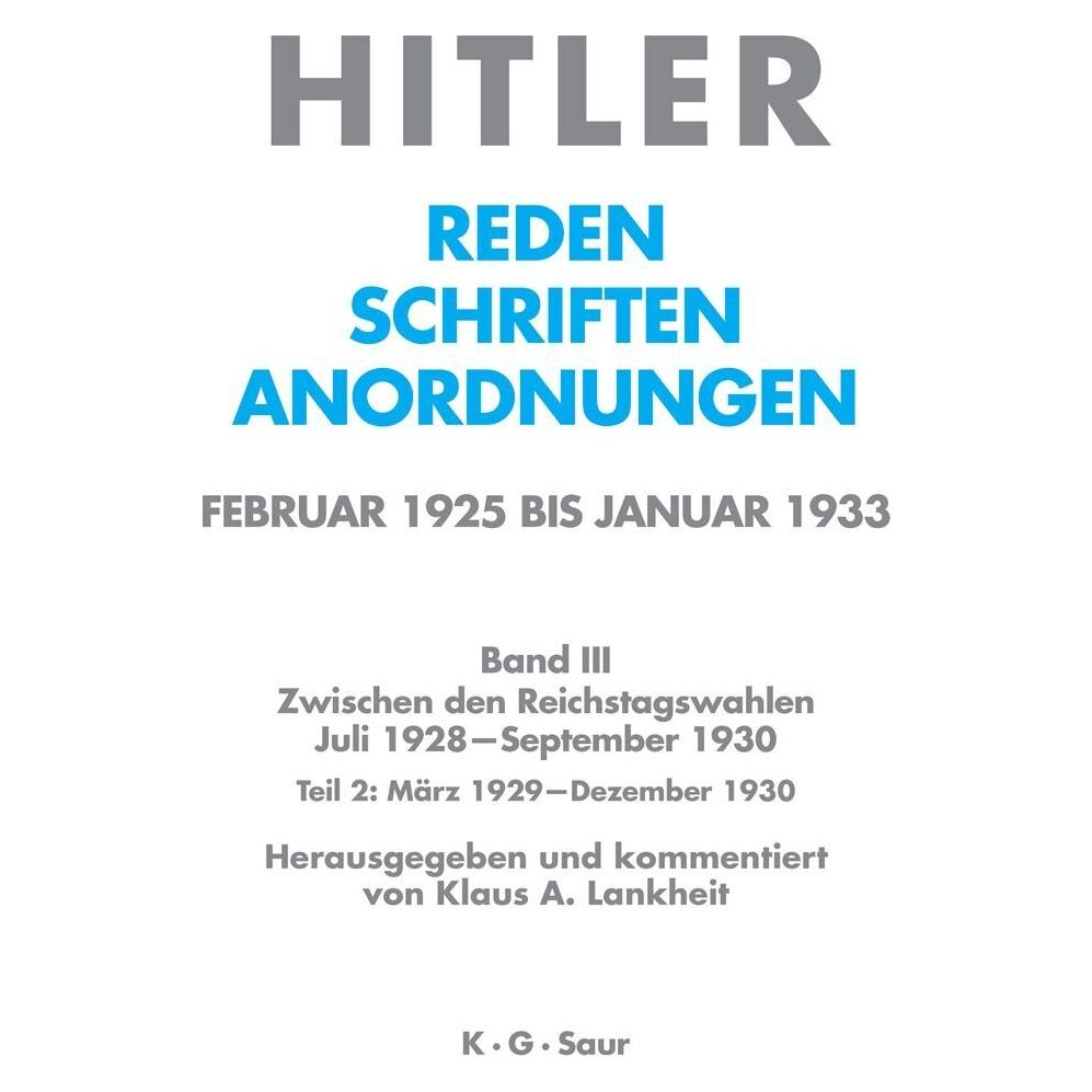 De Gruyter März 1929 - Dezember 1929 (Deutsch, Hardcover, Klaus A. Lankheit) (67833625)