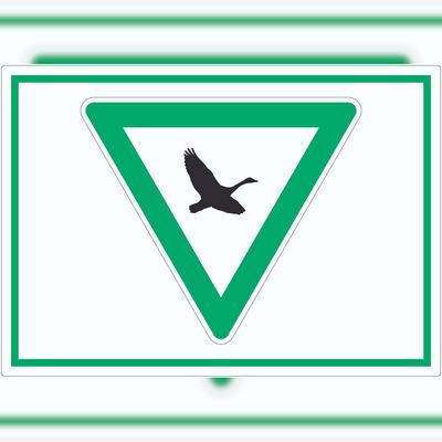HB-Druck Rastgebiet für Zugvögel Symbol Aufkleber A7 (74x105mm)