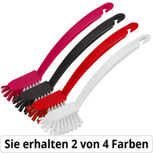 Böttcher-AG Spülbürste Premium 2er Set, Kunststoffgriff mit PP-Borsten, farbig sortiert, 27cm, 2 Stück