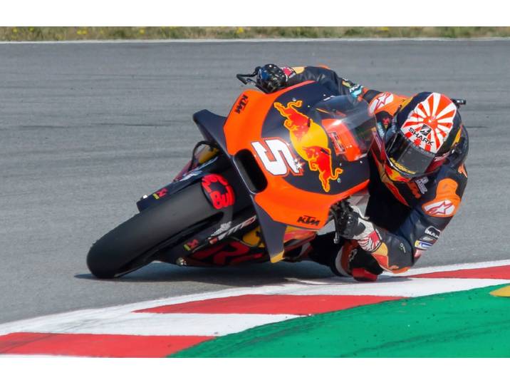Fototapete PAPERMOON BARCELONA MOTOGP-JOHANN ZARCO 500 CMÃ‚³ MOTORRAD WM XXL , bunt, B:3,5m L:2,6m, Vlies, Tapeten, Fototapete