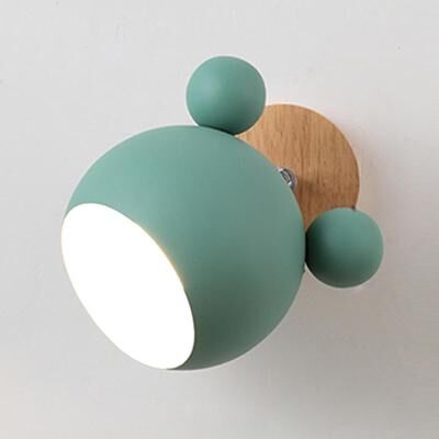 Inspired Deals Nordic Cartoon LED Wall Lamp With Adjustable Shade For Bedroom & Hallway green