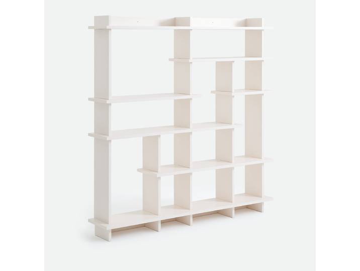 LA REDOUTE Bibliothèque asymétrique, finition laquée mate, ORGA Beige Ecru