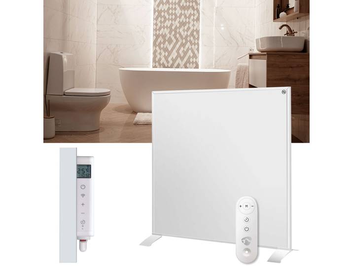 WLAN Infrarotheizung mit programmierbaren digitalen Thermostat, Stand- & Wandmontage, 350W