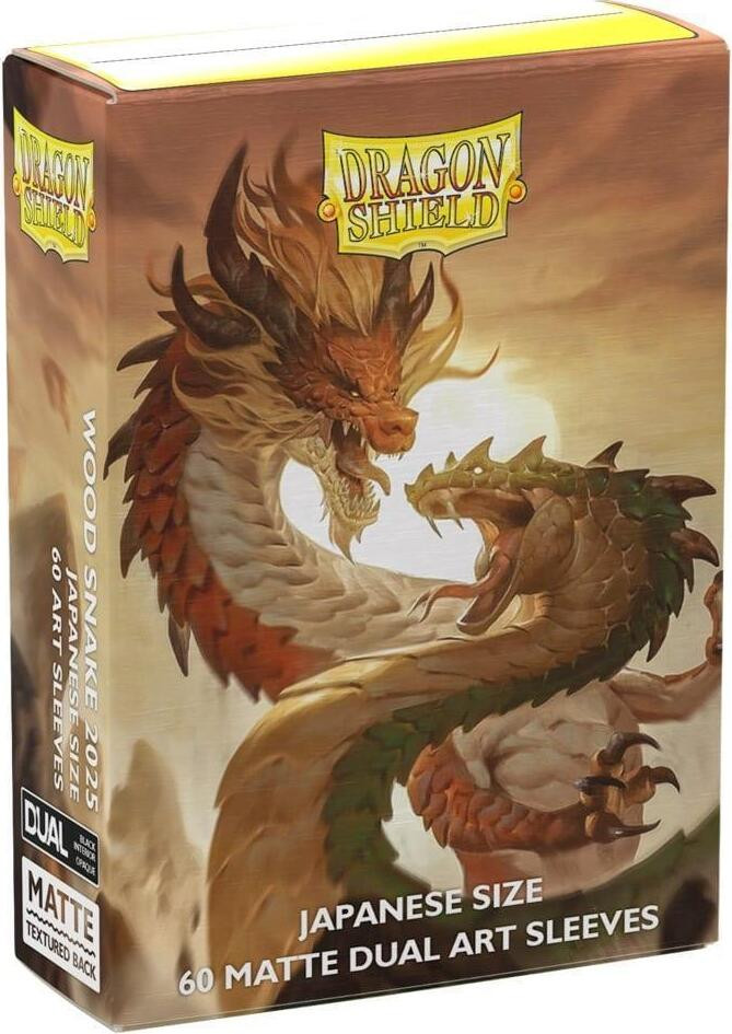 Dragon Shield Sleeves Wood Snake 2025 - 60 stuks - Mat - Japanse uitvoering
