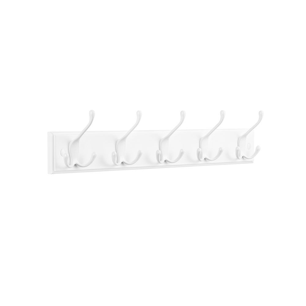 SONGMICS Wandgarderobe Garderobenleiste 5 Dreifach-Haken wolkenweiß LHR305W01