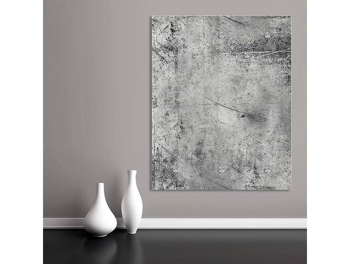 Garderobenleiste QUEENCE Brushed Grey , grau, B:100cm H:120cm T:3cm, Edelstahl, Garderobenhalter, Garderobenleiste, Wand Garderobe, wischtechnik, Beton Optik, grau, platzsparend, modern