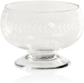 Zodax Tuscan 2-Piece Set Handmade Etched Condiment Glass Bowls