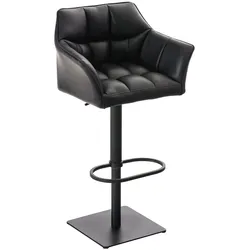 Proregal CHEFGASTRO Barhocker PHILADELPHIA Schwarz HxBxT 88x64x45cm Kunstleder Schwarz Barstuhl