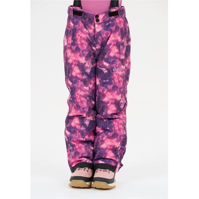 Skihose ZIGZAG "Soho", Jungen, Gr. 140, EURO-Größen, lila, pink, 100% Polyester, geblümt, lang, Hosen Skihose, aus atmungsaktivem Material