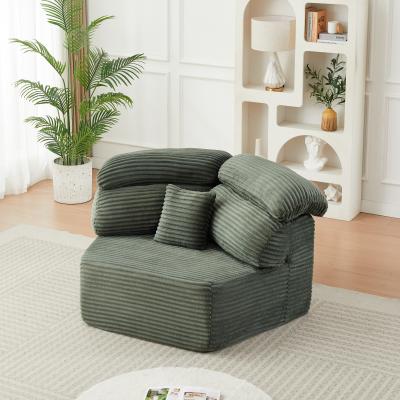 Loedds 53-inch 1-Seat Modular Modern Corduroy Sofa with Non-Slip Base and Cushioned Seats for Living Room