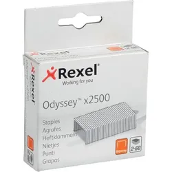 Rexel Odyssey Heftklammern 13/9 2100050 Verzinkter Stahl Silber 2500 Heftklammern