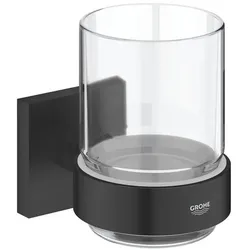 GROHE Glashalter Start Cube Schwarz Matt Metall, Glas 410972430