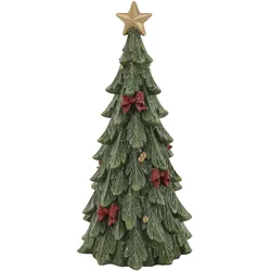 Chic Antique Weihnachtsbaum Aufsteller Noël mit Schleifen, Ø 15,5 x H 32 cm - Grün