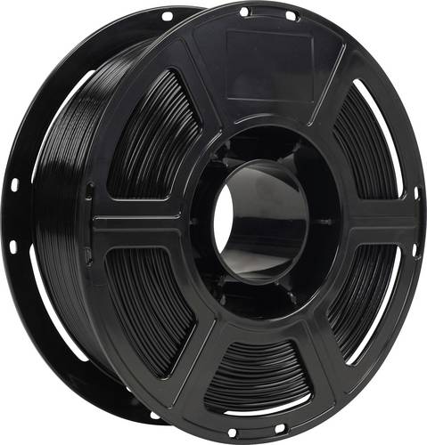 Renkforce RF-7552022 Filament PETG flexibel, hitzebeständig, hohe Zugfestigkeit 1.75mm 1kg Schwarz 1St.