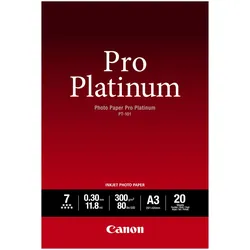 Canon PT-101 Pro Platinum Fotopapier glänzend A3 297x420mm 300 g/m2 - 20 Blatt