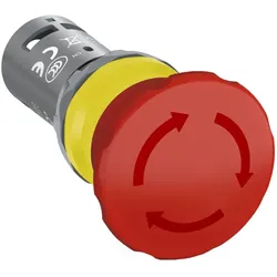 ABB CE4T-10R-01 Not-Aus-Taster Compact 40mm, Drehentriegelung, 1 Öffner CombiLine-Compact 1SFA619550R1041
