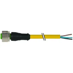 Murr Elektronik M12-Buchse, Elektronikkabel + Stecker, Gelb