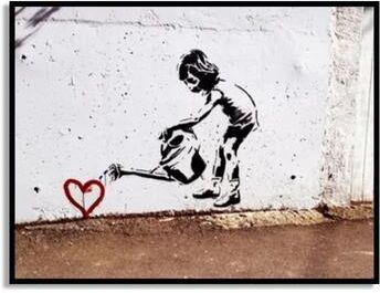 Inspire Essentials Banksy Graffiti Wall Art Street Art Canvas Poster Modern Urban Decor 20 40x60cm