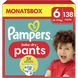 Pampers Baby-Dry Pants (Gr. 6, Monatsbox, 138 Stk.)