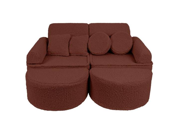 Canapé modulable enfant en peluche 12 pcs