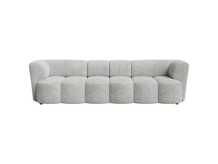 Milino Viersitzer-Sofa, Grau, Kunststoff, 4-Sitzer, 307x84x107 cm, Rücken echt, Wohnzimmer, Sofas & Couches, Sofas