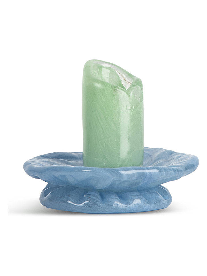 Byon Kerzenhalter in Grün/ Hellblau - (H)9 x Ø 9 cm - onesize