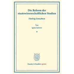 Die Reform der staatswissenschaftlichen Studien., Fachbücher