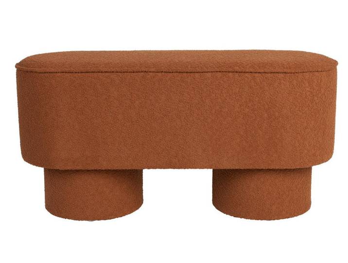 Sitzbank Marcos – aus Bouclé - Rot - Luxusbetten24