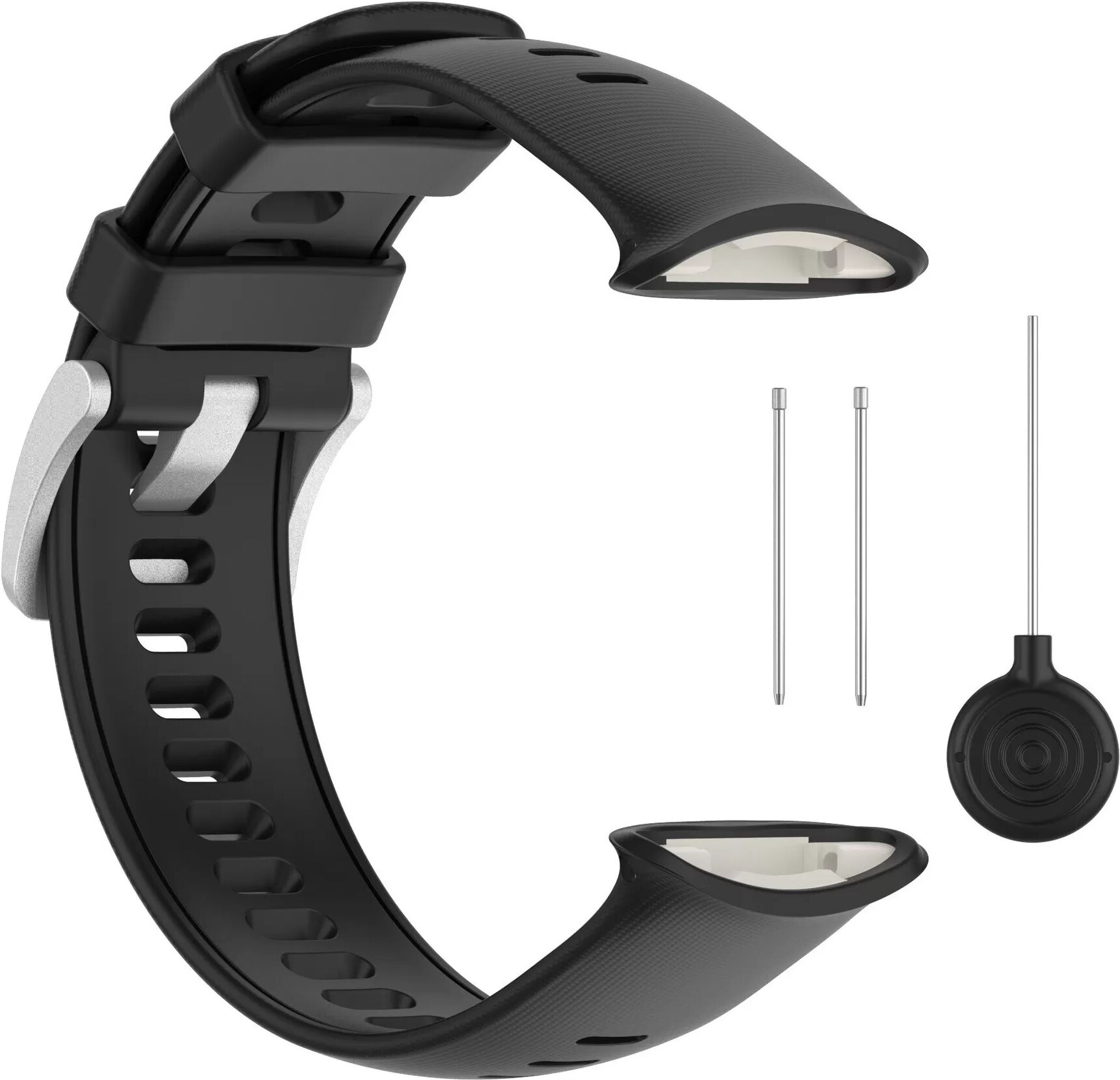 INF Silikon-Uhrenarmband für Polar Vantage V2 Schwarz