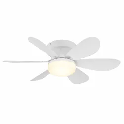 LED Deckenventilator Ventilator Wohnzimmerlampe Dimmbar Fernbedienung D 52 cm