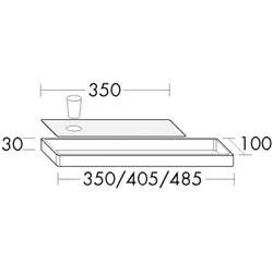 Burgbad Wandablage 30x485x100 , ACDO485 ACDO485