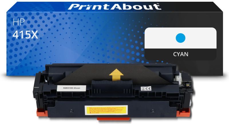 PrintAbout Toner compatible HP 415X (W2031X) - Cyan - Grande capacité Cyan