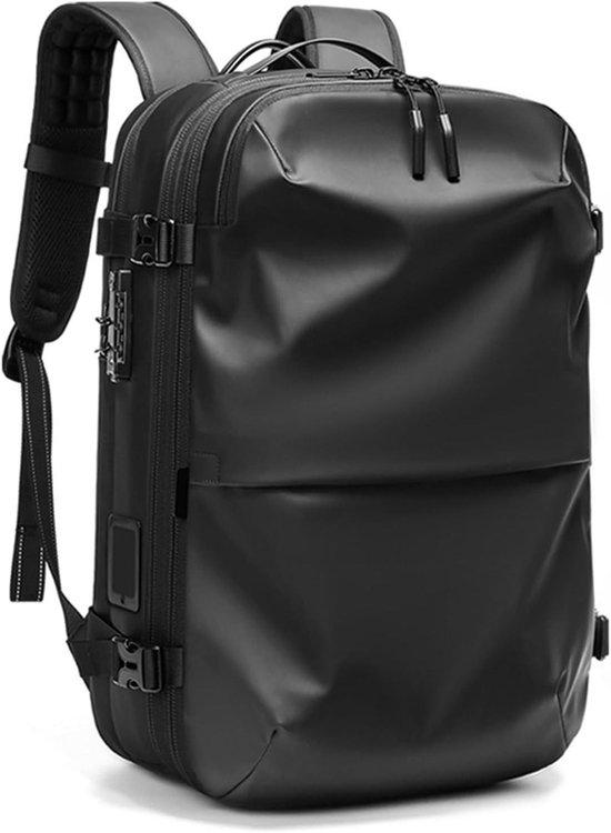 60-Liter-Rucksack mit Erweiterungsfunktion und Vakuumkompression, wasserdichter Reisekoffer mit TSA-Schloss für effizientes Reisen