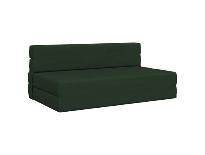 IBUQDDV Klappsofa Bett Dunkelgrün 152 x 86,5 x 60 cm Stoff 2-in-1-Funktionalität,manueller Mechanismus,100% Polyester,abnehmbarer Bezug,waschbar,Klettverschluss,platzsparend