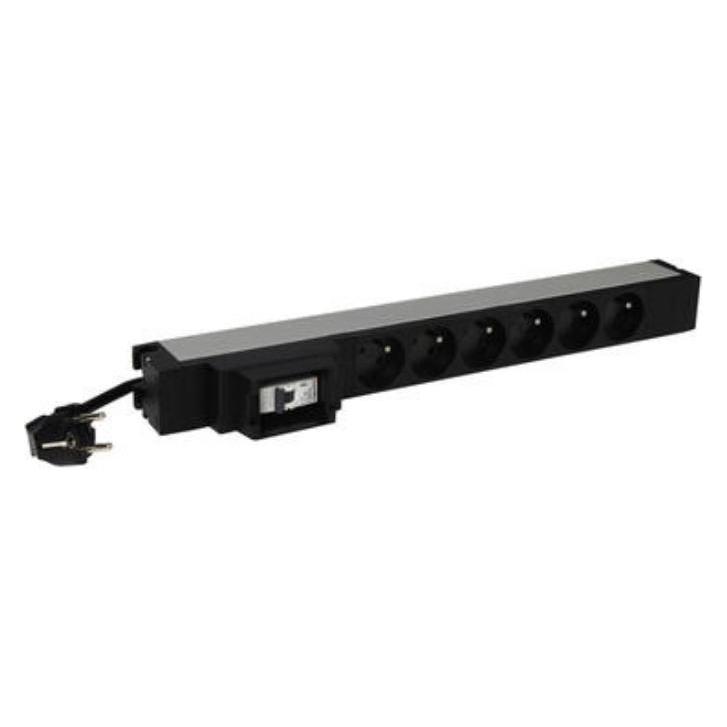 Legrand 19" 1U PDU W/ 6 FRENCH SOCKETS W/ CIRCUIT BREAKER (646830)