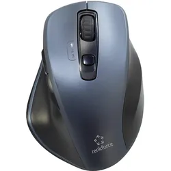 Renkforce Bluetooth, Kabellos 3D-Maus Optisch Ergonomisch Grau (Kabellos), Maus, Grau