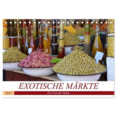 Exotische Märkte (Tischkalender 2027 DIN A5 quer), CALVENDO Monatskalender