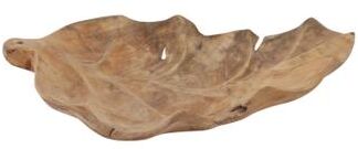 Sagebrook Home "Wood Decorative Bowl Leaf Shape Hand Carved Stylish - 24"" Brown - 24"" x 17"" x 4"""