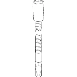 Hansa Brauseschlauch für Wannenrand 59912281  175 cm lang, Ersatzteil, chrom