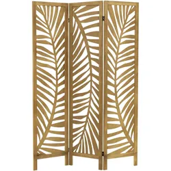 PARAVENT 3 teilig Fukuoka 170x121 cm Natur aus Holz