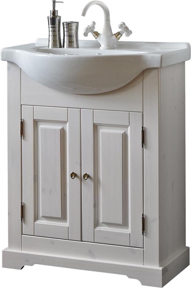 Waschbecken Waschtisch Keramik Becken Badezimmer Waschtische 66cm Unterschrank
